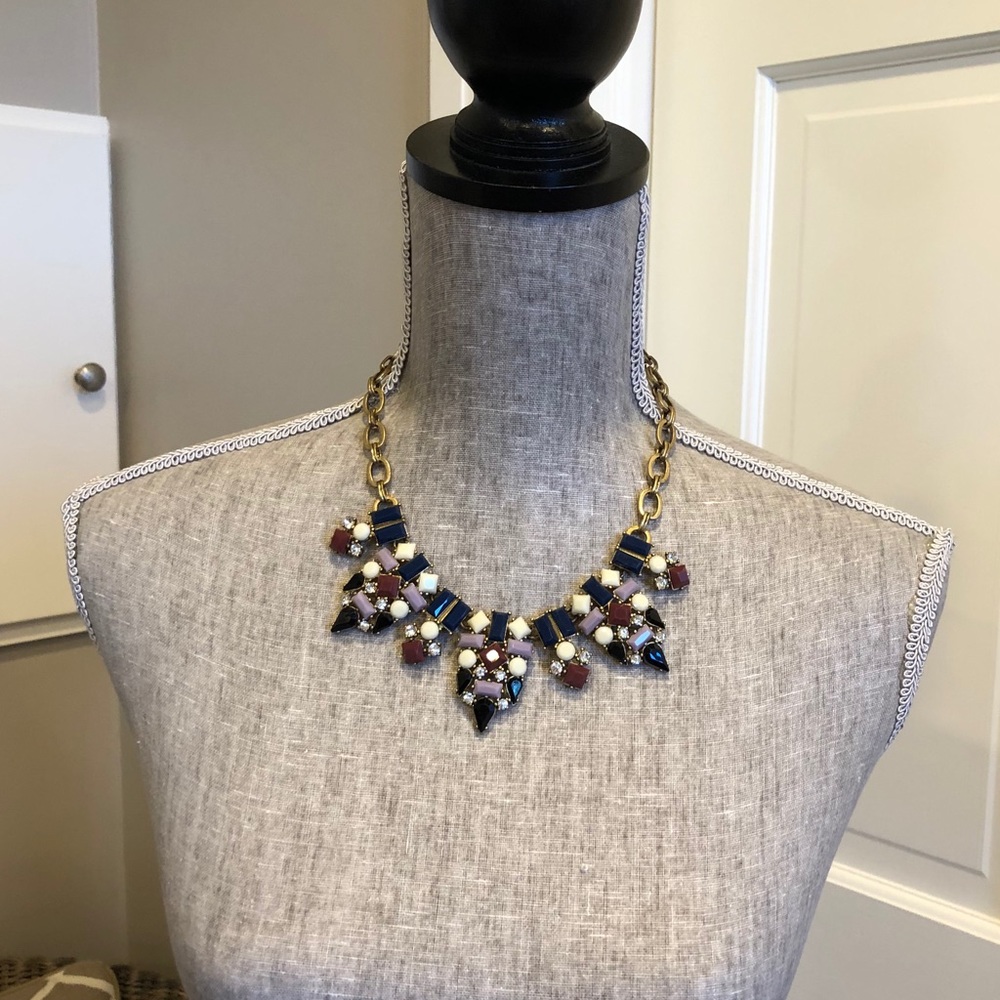 J. Crew Chunky Multicolor Statement Necklace